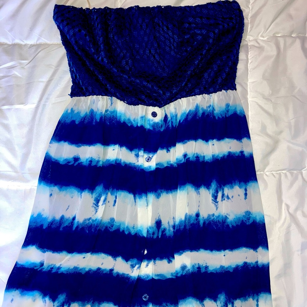 As U wish strapless summer mini dress